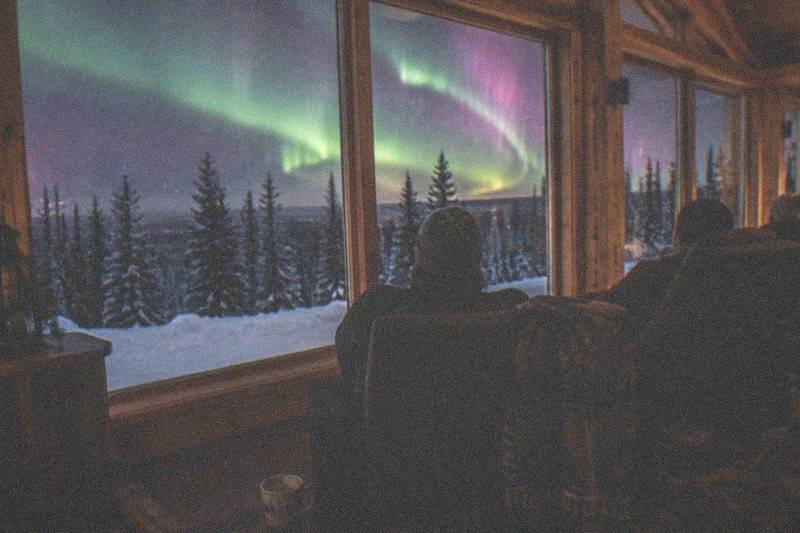 Lodge and Yurt Aurora Viewing